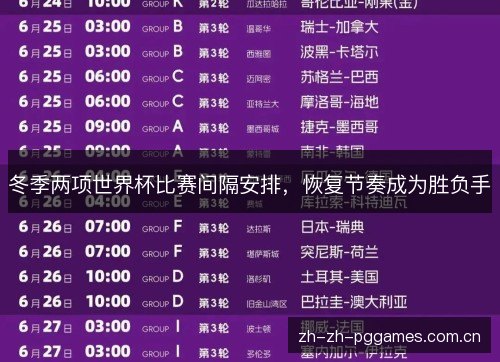 冬季两项世界杯比赛间隔安排,恢复节奏成为胜负手 冬季两项世界杯比赛间隔安排,恢复节奏成为胜负手